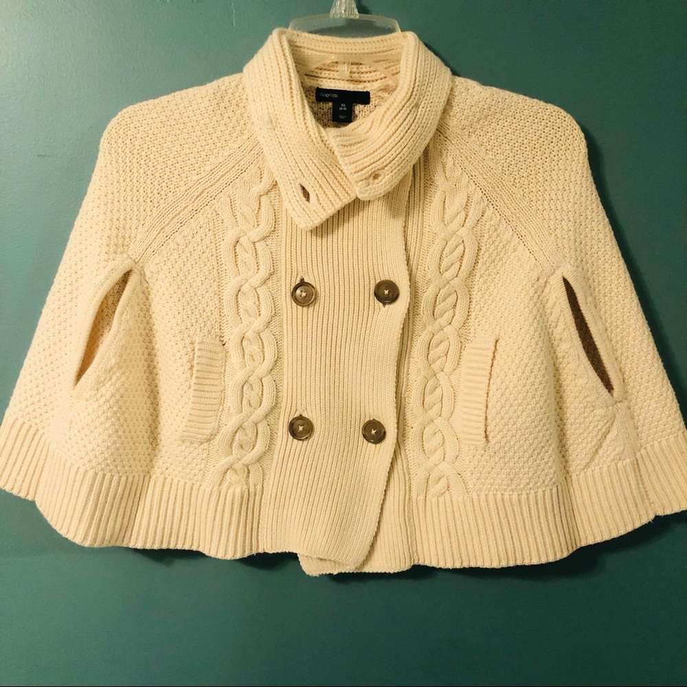 GAP KIDS Girl Ivory Cableknit Poncho Cape